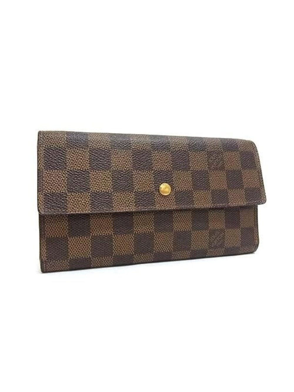 Louis Vuitton Wallet Damier Porto Tresor International Brown Leather